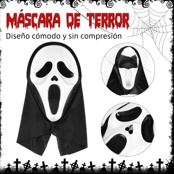 Disfraz Scream Halloween Cosplay Ghost Face Fantasma Adultos