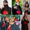 Disfraz De Naruto Akatsuki Ninja Abrigo Capa Cosplay Ropa