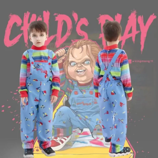 Disfraz De Chucky Halloween Fiesta Traje Cosplay Para Niños