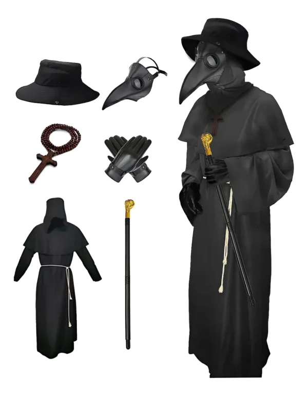 6 En 1 Doctor Plague Adultos Disfraz Medieval Para Halloween
