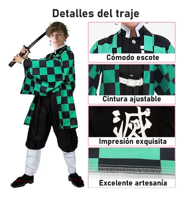 Disfraz De Kimono De Anime Demon Slayer Kamado Tanjirou Traje Para Adultos De Halloween Disfraz Cosplay