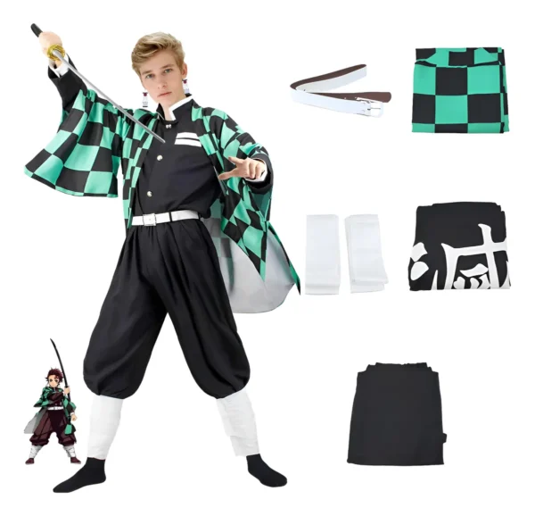 Disfraz De Kimono De Anime Demon Slayer Kamado Tanjirou Traje Para Adultos De Halloween Disfraz Cosplay