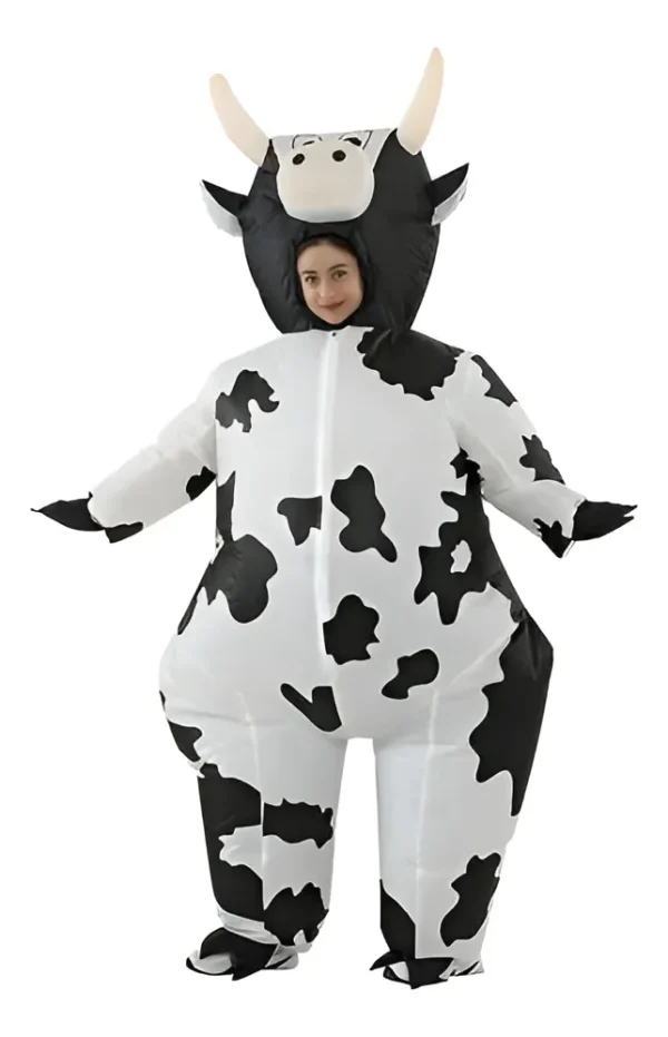 Disfraz Inflable De Vaca Lechera Para Adulto De Halloween