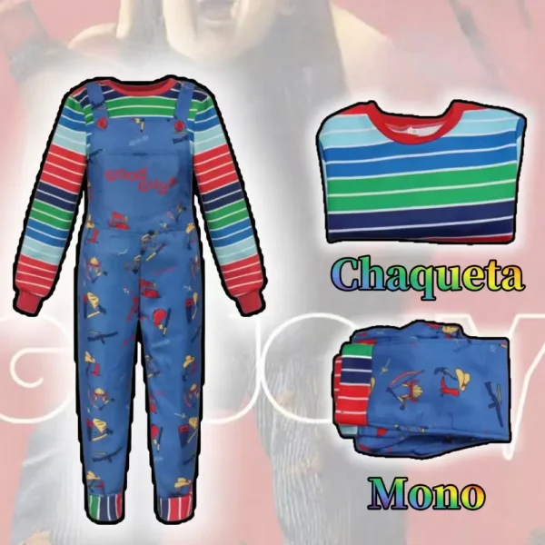 Disfraz De Chucky Halloween Fiesta Traje Cosplay Para Niños