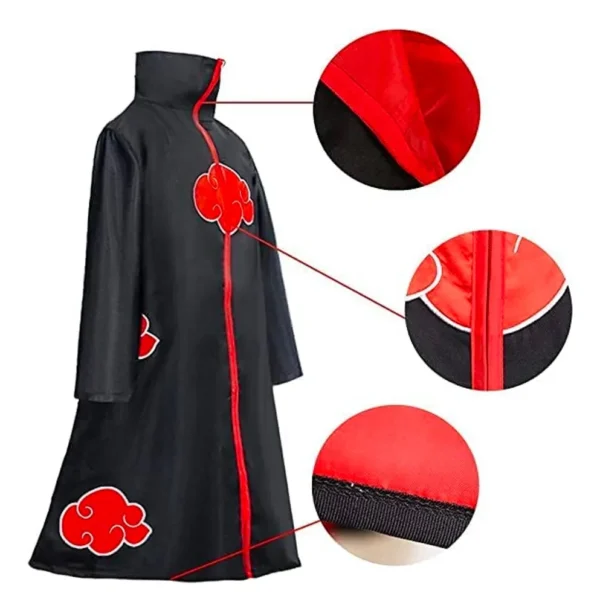 Disfraz De Naruto Akatsuki Ninja Abrigo Capa Cosplay Ropa