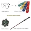 Capa De Harry Potter Juego De Hogwarts Disfraz Griffindor Slytherin Hufflepuff Bordada + Corbata + Broche + Varita + Gafas 5 Piezas Niños Adultos